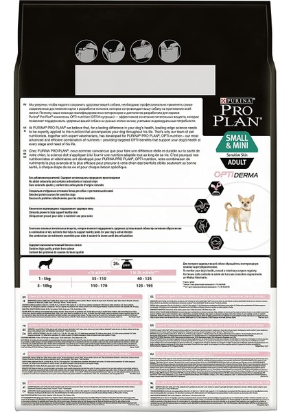 Pro Plan Small&mini Sensitive Skin Somonlu ve Pirinçli Küçük Irk Yetişkin Köpek Maması 3kg Optiderma