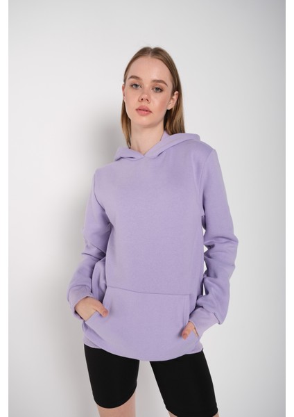 Kadın Oversize Kapüşonlu Sweatshirt