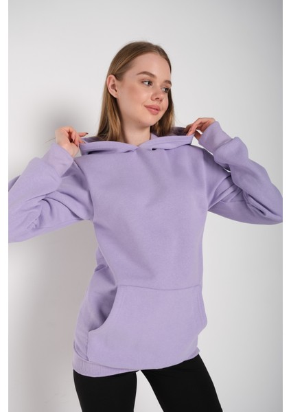 Kadın Oversize Kapüşonlu Sweatshirt