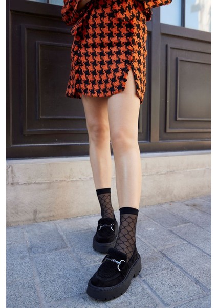 Melani Siyah Süet Kürklü Kadın Laofer Ayakkabı fiyatları