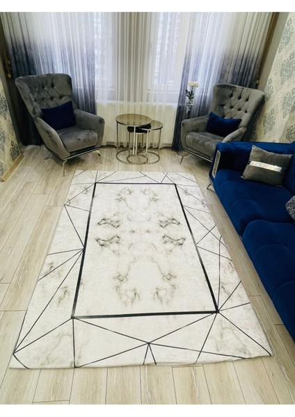 Fistanbul Modern Desen Lastikli Halı Örtüsü modelleri
