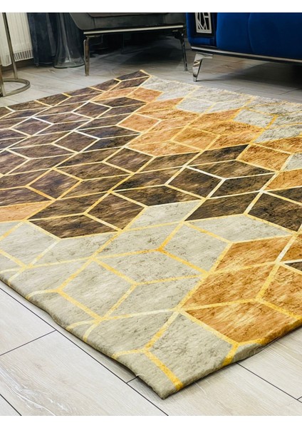 Fistanbul Lastikli Dekoratif Halı Örtüsü