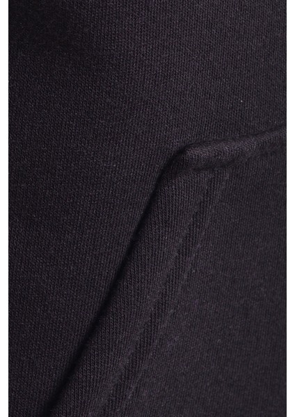 Parot Minimal Baskili Kapüşonlu Üç Iplik Sweatshirt Oversize Hoodie modelleri