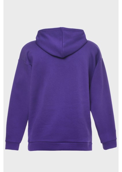 Sylvester Minimal Baskili Kapüşonlu Üç Iplik Sweatshirt Oversize Hoodie fiyatları