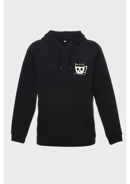 Death Before Sirt Baskili Kapüşonlu Üç Iplik Sweatshirt Oversize Hoodie fiyatları