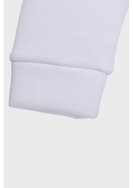 Ok Minimal Baskili Kapüşonlu Üç Iplik Sweatshirt Oversize Hoodie fırsatları