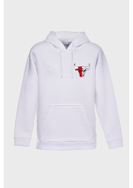 Basketbol 3 Sirt Baskili Kapüşonlu Üç Iplik Sweatshirt Oversize Hoodie