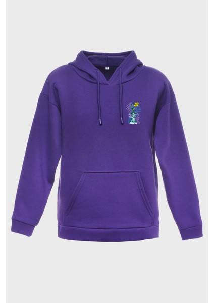 Freedom 2 Sirt Baskili Kapüşonlu Üç Iplik Sweatshirt Oversize Hoodie fiyatları