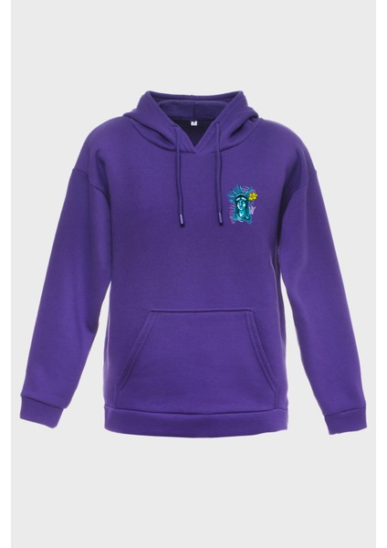 Freedom Sirt Baskili Kapüşonlu Üç Iplik Sweatshirt Oversize Hoodie fiyatları