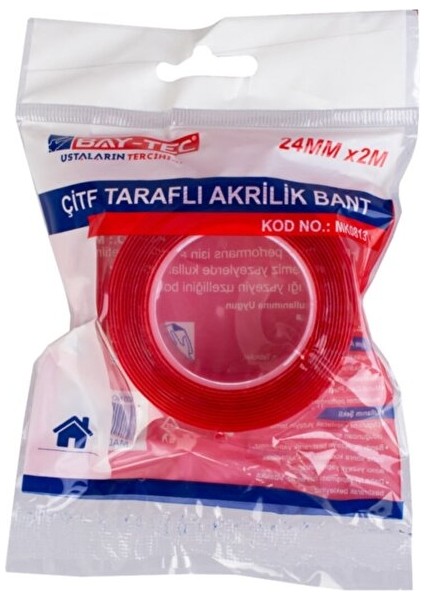 Bay Tec Silikon Bant Çift Taraflı 24MMX2MT MK0813 3520