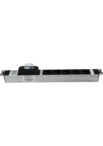 19" 1u 5'li Fransız Ups Sigortalı Alüminyum Rack Kabin Prizi Pdu fiyatları
