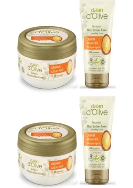 D Olive 300 Ml+60 ml Organik Argan Yağlı Krem Avantajı Paket x 2 Set