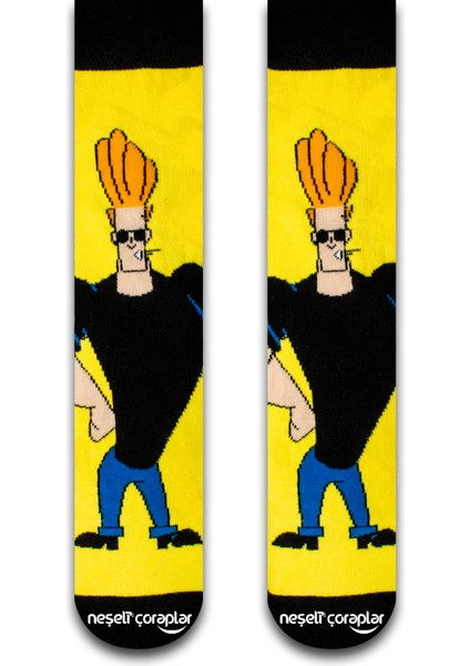 Johnny Bravo Renkli Kadın Çorap