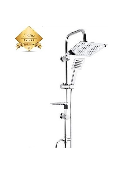 Krom Lüx Tepe Yağmurlama Duş Banyo Seti