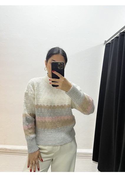 Balıkçı Yaka Ekru Triko Kazak fiyatları