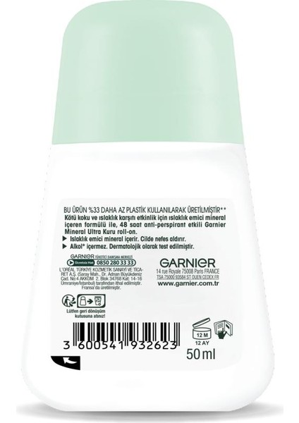 Mineral Ultra Kuru Roll-On Deodorant