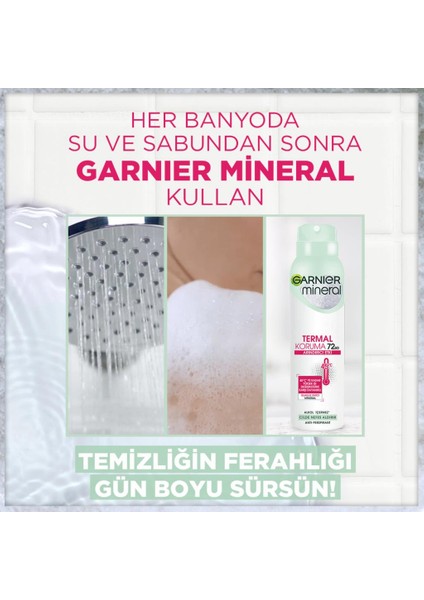 5'li Garnier Mineral Termal Koruma Sprey Deodorant Seti