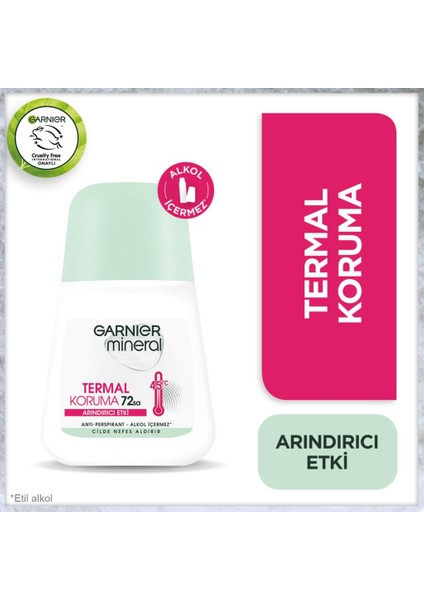 5'li Garnier Mineral Termal Koruma Roll-On Deodorant Seti