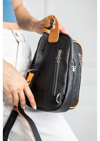 Impolo Lilyan Siyah Taba Kadın Bel ve Çapraz Çanta 25X16 Ebatında modelleri