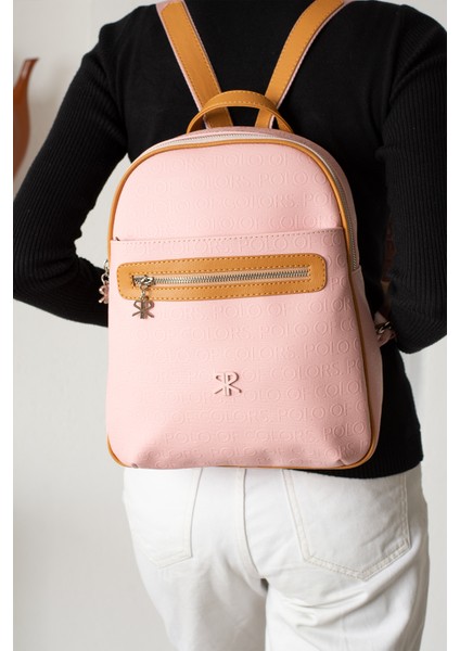 Impolo Maya Pudra Taba Sırt Kadın Çanta 35X28 Ebat