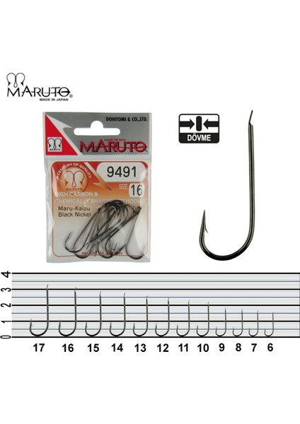 9491 Bn Düz Olta Iğnesi - #14