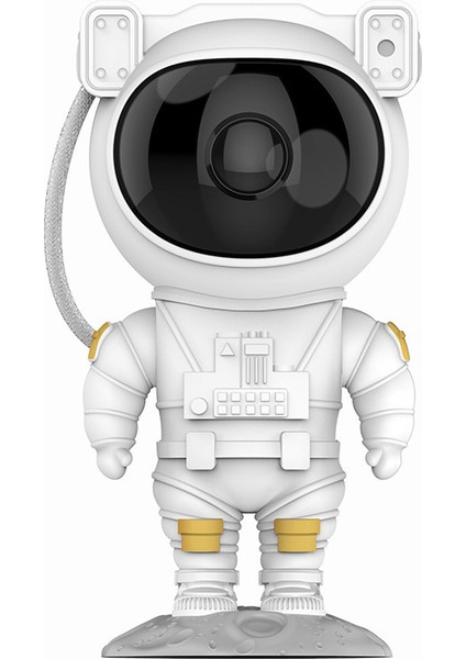 Astronot Figürlü Yıldızlı Projeksiyon Lambası - Beyaz (Yurt Dışından)