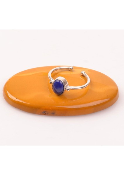 Lapis Lazuli Taşı Gümüş Yüzük - Ayarlamalı