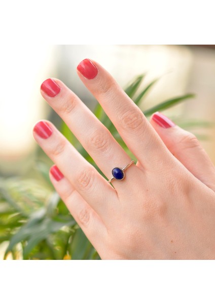 Lapis Lazuli Taşı Gümüş Yüzük - Ayarlamalı fiyatları