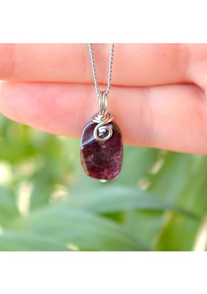 Lal Taşı Kolye - Garnet Taşı modelleri