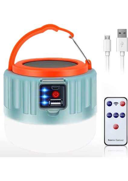 Kamp Lambası USB LED Lamba Şarjlı Güneş Enerjili (Yurt Dışından)