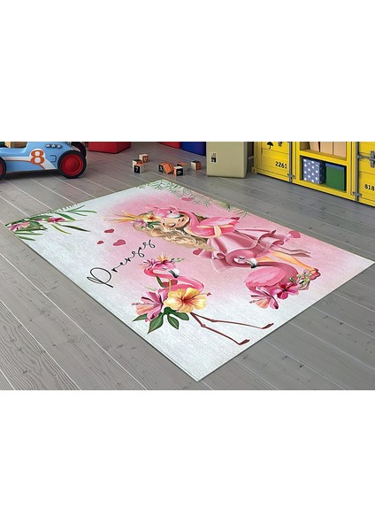 Nesa_Decor Pembe Pelikan Dekoratif Prenses Çocuk, Genç Odası Halısı fiyatları