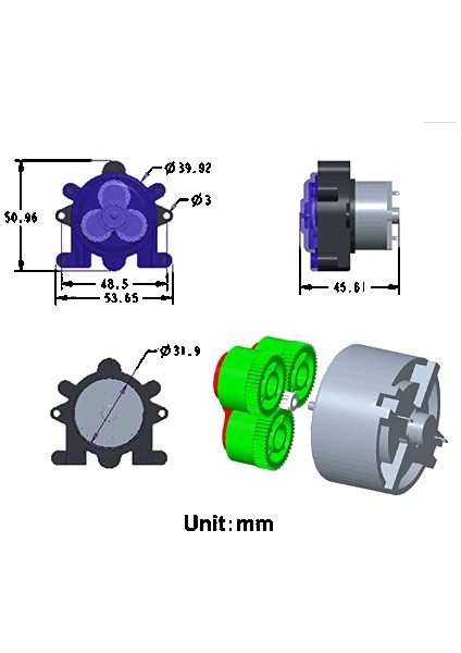 G528 2X4MM Dc 6V Peristaltik Pompa