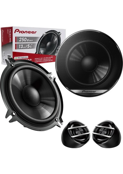 Pıoneer Oto Hoparlör 13CM 250W Tweeterli 2 Adet Pıoneer TS-G130C