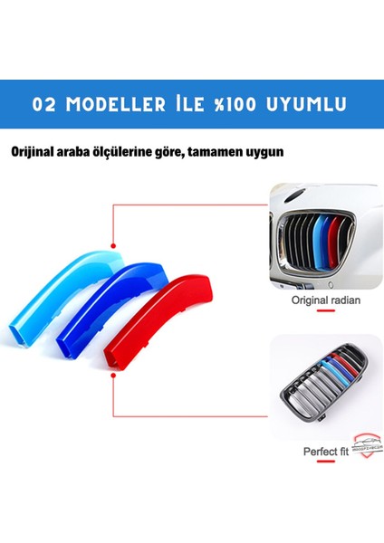 3 Serisi E90 2003-2008 3 Renk Stil Panjur Böbrek Şeridi fiyatları
