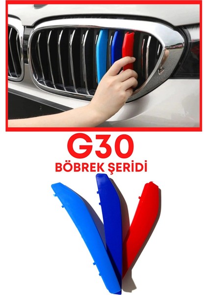 5 Serisi G30 2018- 3 Renk Stil Panjur Böbrek Şeridi