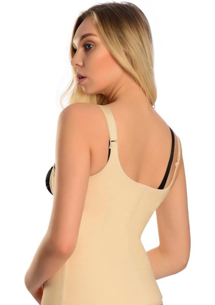Askılı Latex Bel ve Göbek Korse Ten