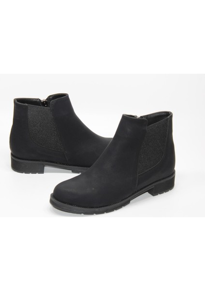 Kaymaz Kauçuk Taban Fermuarlı Lastikli Kadın Siyah Bot fiyatları