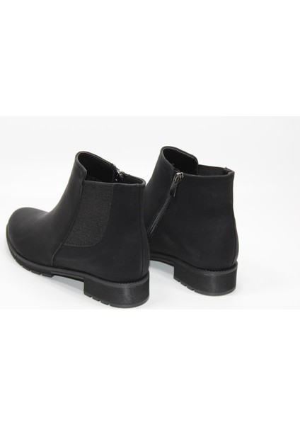 Kaymaz Kauçuk Taban Fermuarlı Lastikli Kadın Siyah Bot indirimleri