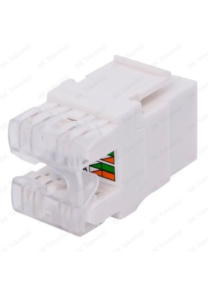 RJ45 Cat6 8p-8c 180 Derece Keystone Jack