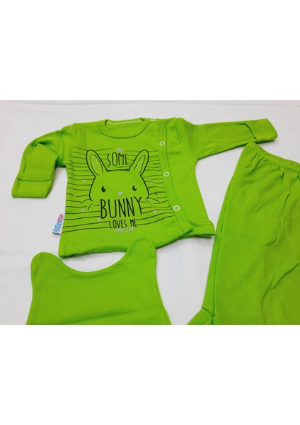 Berkaysun Tekstilden Pamuklu Kendinden Eldivenli Alt Üst ve Bere Takımı 0-3 Aylık modelleri