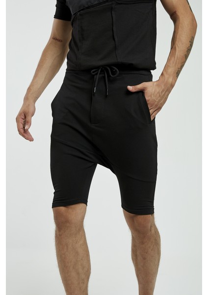Siyah Dar Kesim Cepli Şort fiyatları