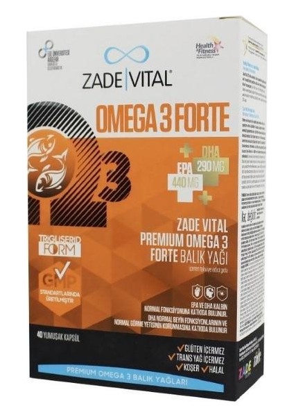 Omega3 Forte Balık Yağı Içeren Takviye Edici Gıda 40 Yumuşak Kapsül
