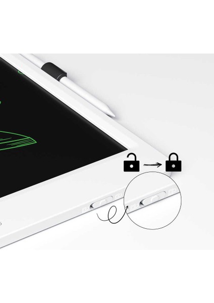 LCD Drawing Board Kalemli Pilli Dokunmatik Çizim Tahtası 10 Inç