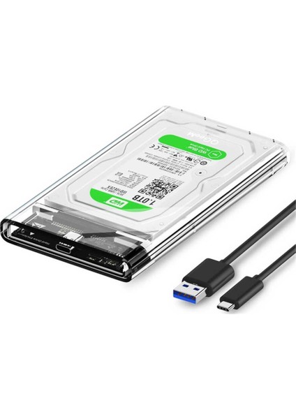 Qgeem QG-ST05 2.5" HDD Sata Harddisk Veri Aktarım Kutusu 10 Gbps Uasp Micro Usb-B 3.0