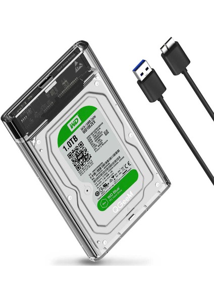 Qgeem QG-ST04 2.5" HDD Sata Harddisk Veri Aktarım Kutusu Micro Usb-B 3.0