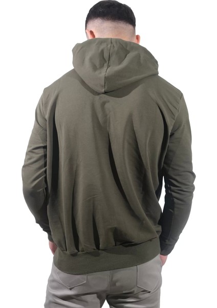 Erkek Exıt Kanguru Haki Kapüşonlu SWEATSHIRT-902