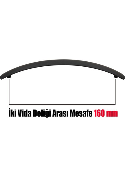 Mat Siyah Çekmece Kulp 160 mm (Vida Dahil) fırsatları