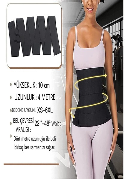 Bele Inceltici Dolamalı Tummy Wrap Waist Trainer Sarma Bel Korsesi