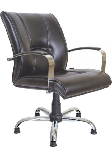 Arnavut Nikelajlı Deri Misafir Bekleme Koltuğu