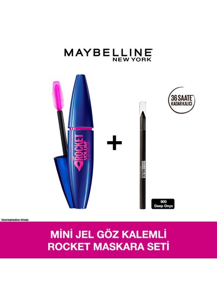 Maybelline Mini Jel Göz Kalemli Rocket Maskara Seti